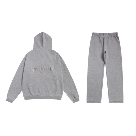 Cloudy Gray Essentials Tracksuit Pullover
