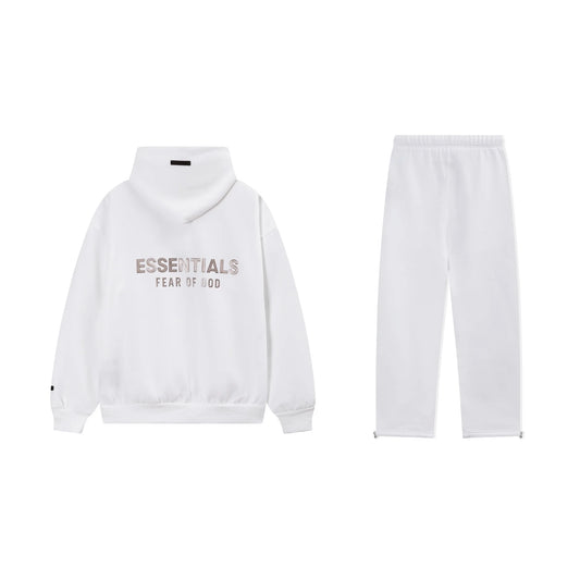 White Essentials Tracksuit Pullover