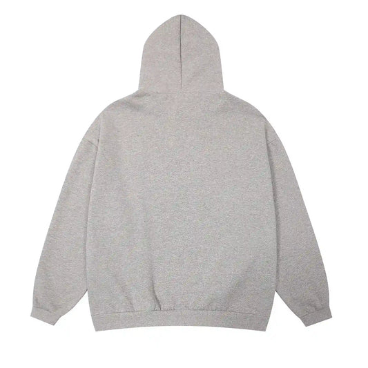 essentials dark heather oatmeal hoodie soft fleece pullover