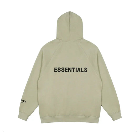 Fear of God Essentials Ash Grey zip-up hoodie relaxed fit