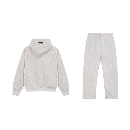 Light Heathered Oatmeal Essentials Tracksuit Pullover