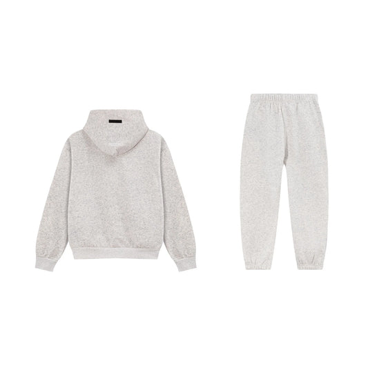 Light Heathered Oatmeal Essentials Tracksuit Pullover