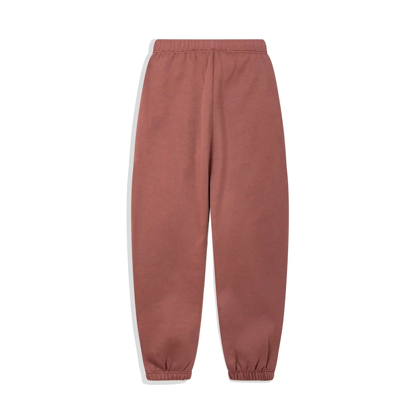Premium fleece fabric detail on dark chestnut sweatpants by Fear of God
