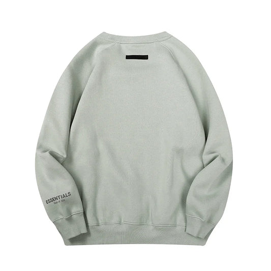 Cement Gray Essentials Sweatshirt, Clean Streetwear Fit
