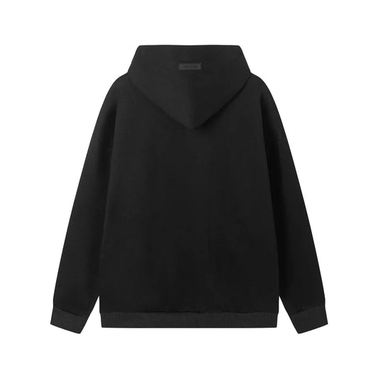 essentials black hoodie soft fleece pullover casual