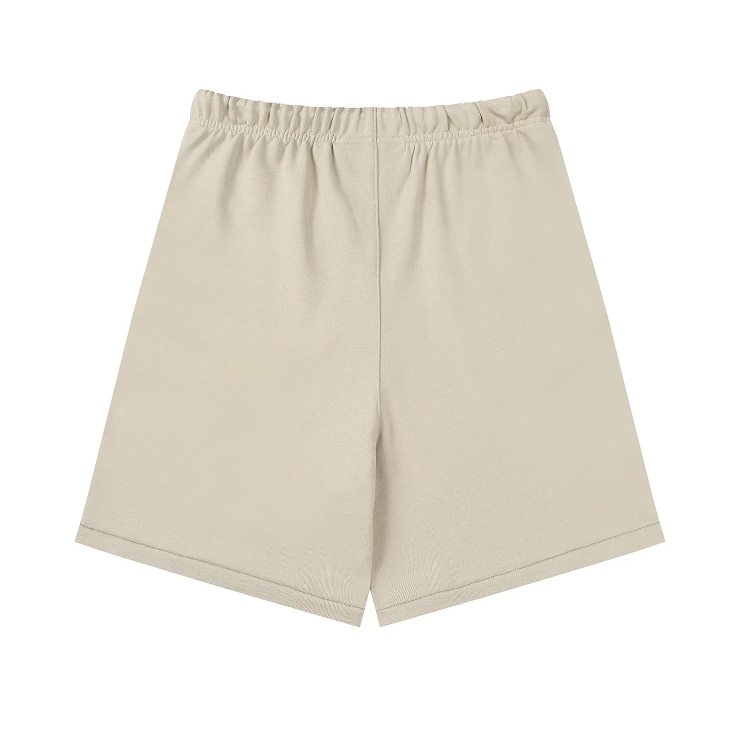 Fear of God Essentials Pastel Grey fleece shorts relaxed fit side view