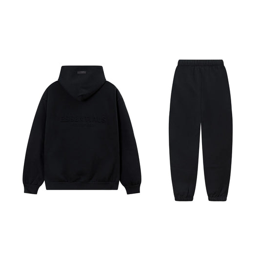 Black Essentials Tracksuit Pullover