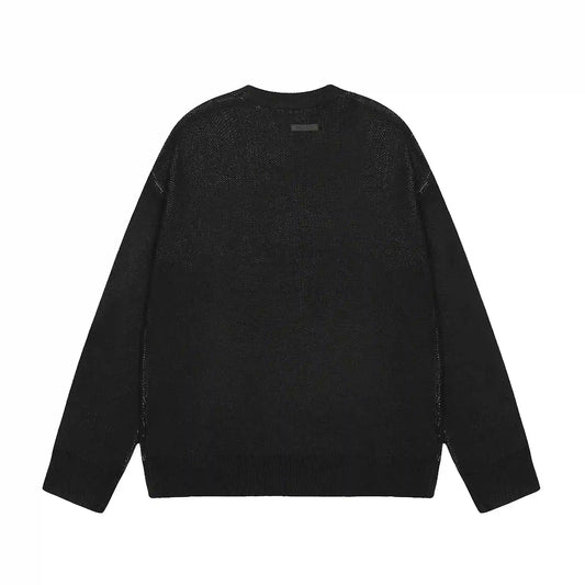 essentials black crewneck sweatshirt soft fleece casual