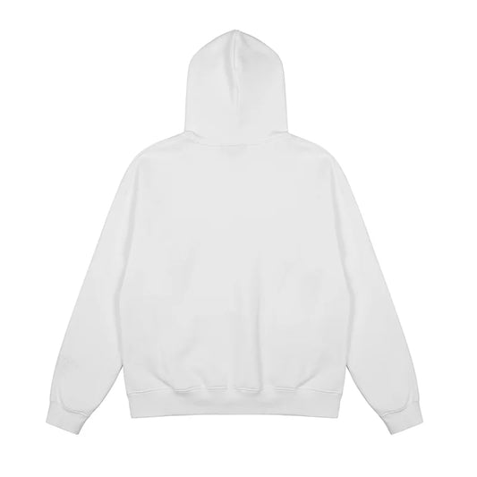 essentials white hoodie soft fleece pullover