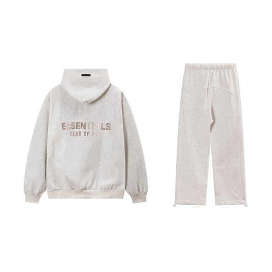 Light Heathered Oatmeal Essentials Tracksuit Pullover