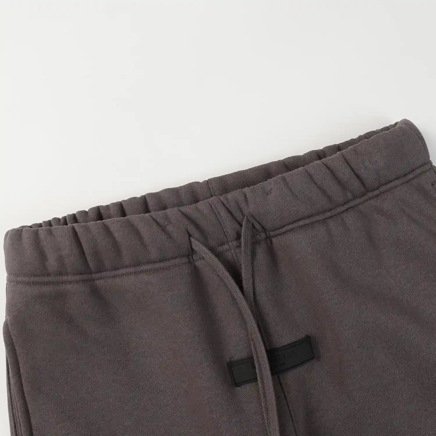 Premium fleece fabric detail on English walnut sweatpants by Fear of God