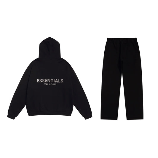 Black Essentials Tracksuit Pullover