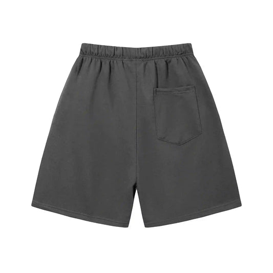 Fear of God Essentials grey fleece shorts with tonal logo and relaxed fit
