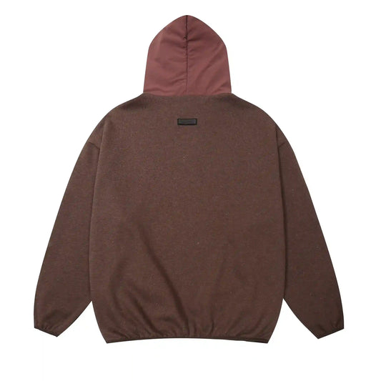 essentials congo brown hoodie soft fleece pullover