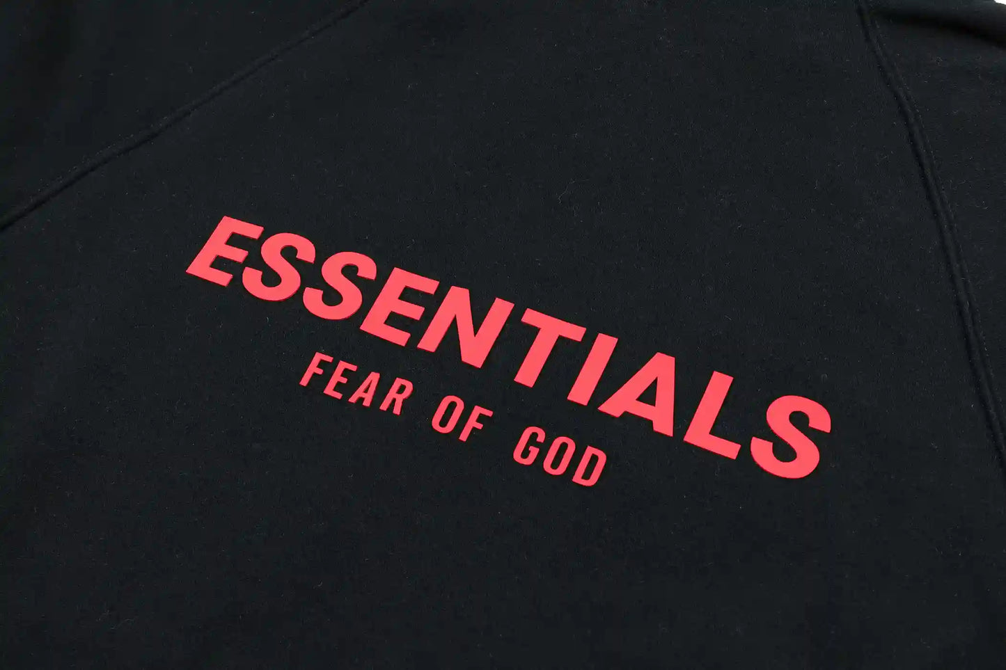 Fear of God ESSENTIALS Black Hoodie Premium