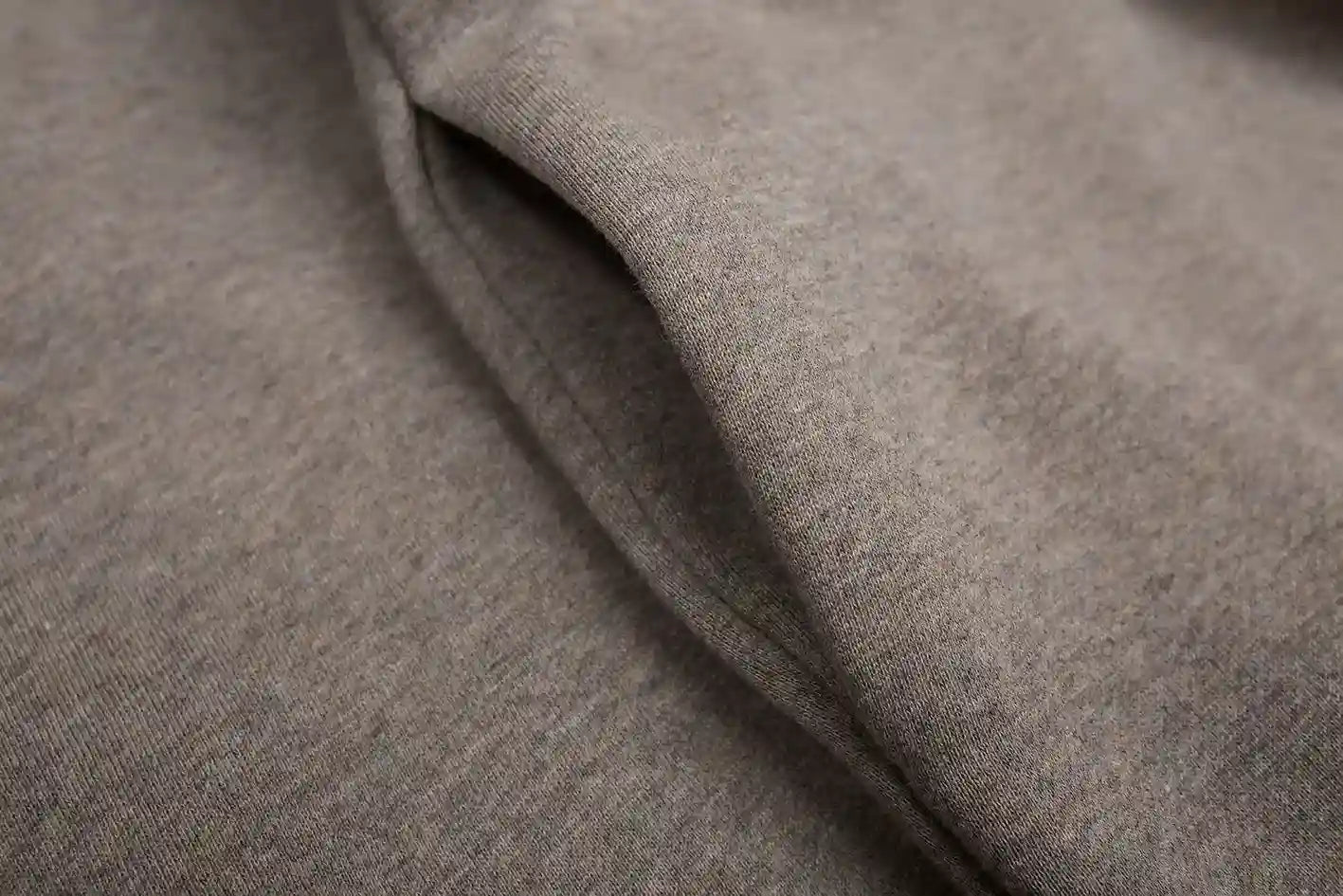 Essentials Almond Frost pullover hoodie back view – Fear of God