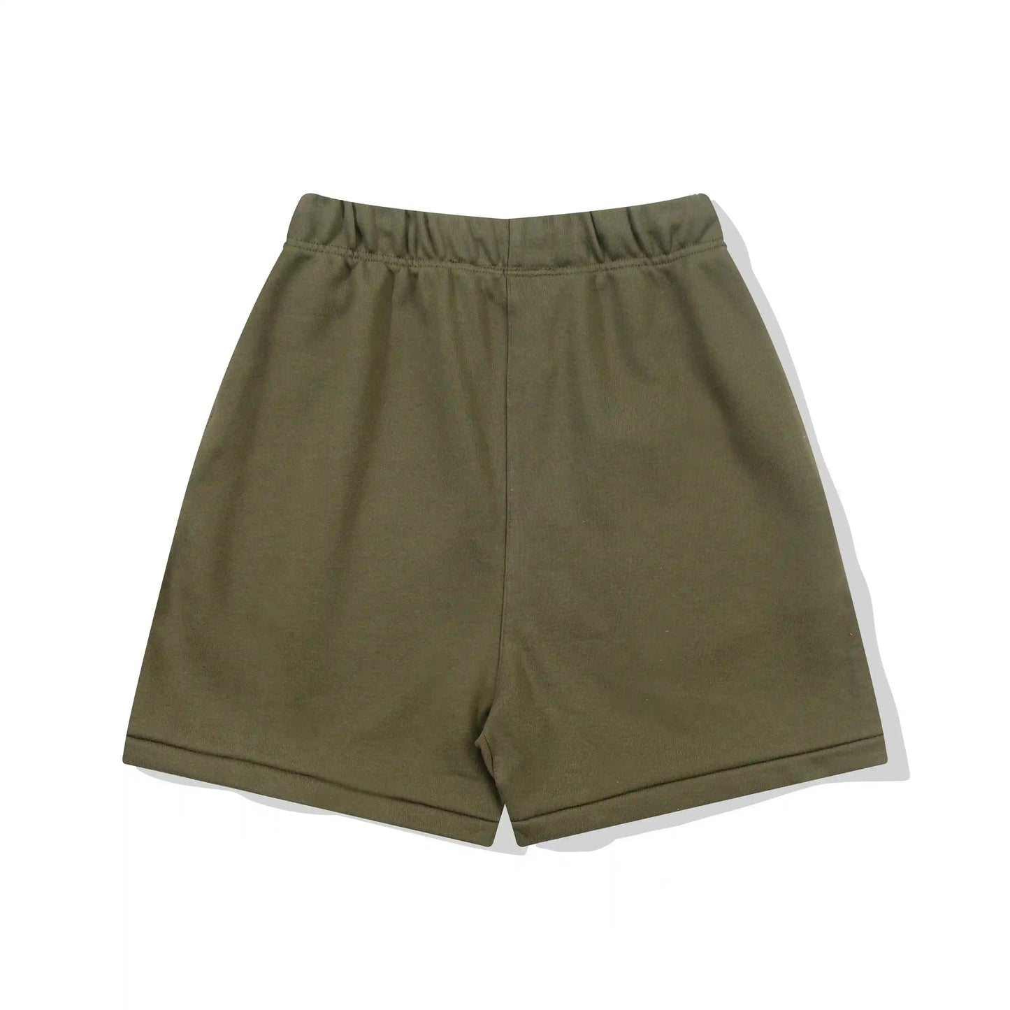 Close-up of premium fleece fabric and drawstring waistband on Hemlock shorts