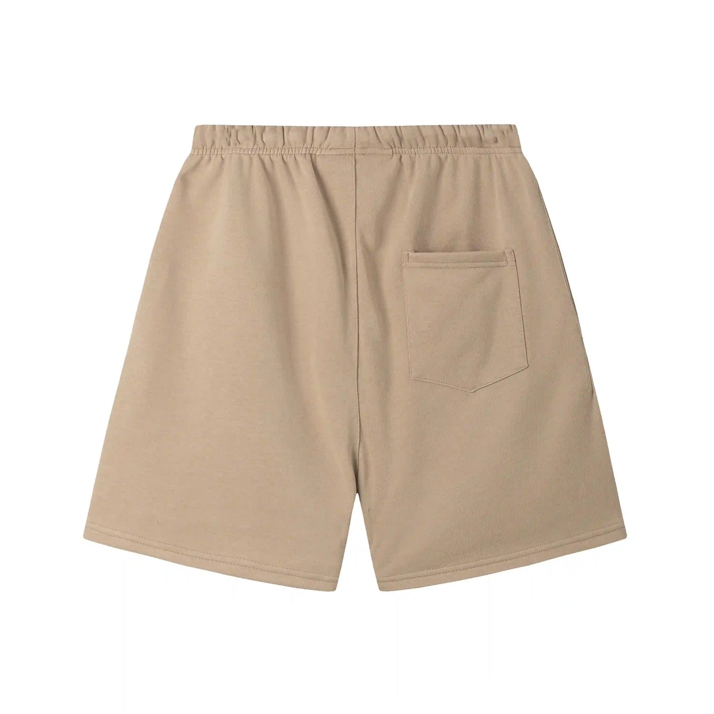 Fear of God Essentials Calm Shell shorts in beige with drawstring waist and tonal branding