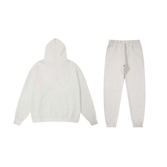 Essentials eggshell fleece hoodie with soft interior detail by Fear Of God