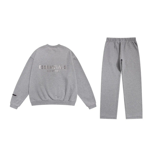 Cloudy Gray Essentials Tracksuit Pullover