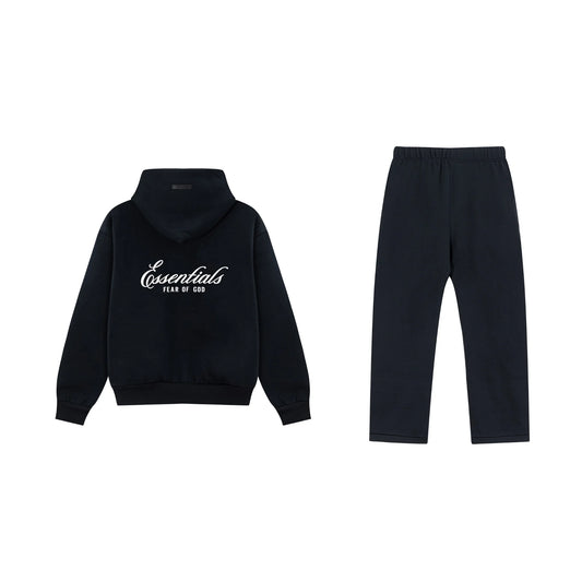 Black Essentials Tracksuit Pullover