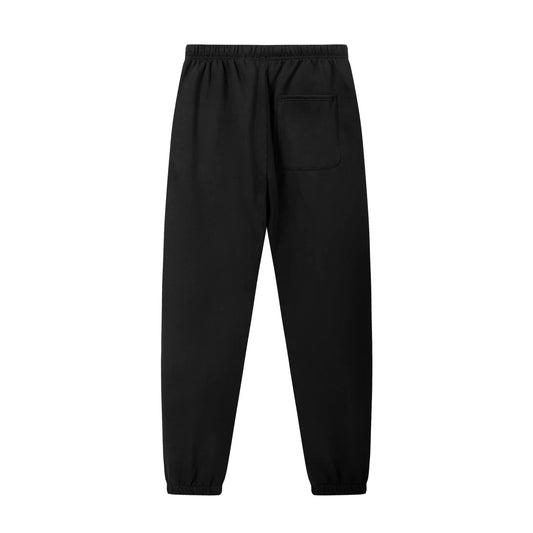 Premium fleece fabric detail on black sweatpants by Fear of God