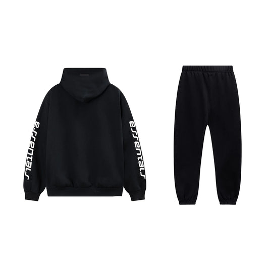 Black Essentials Tracksuit Pullover