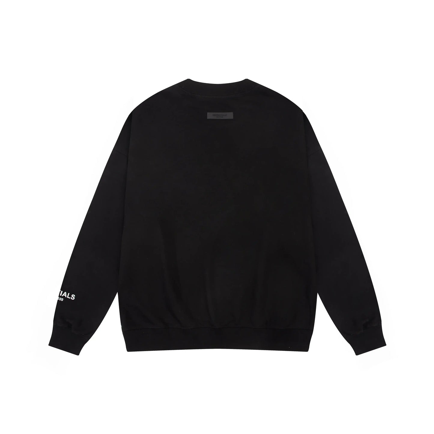 essentials black crewneck sweatshirt soft fleece casual