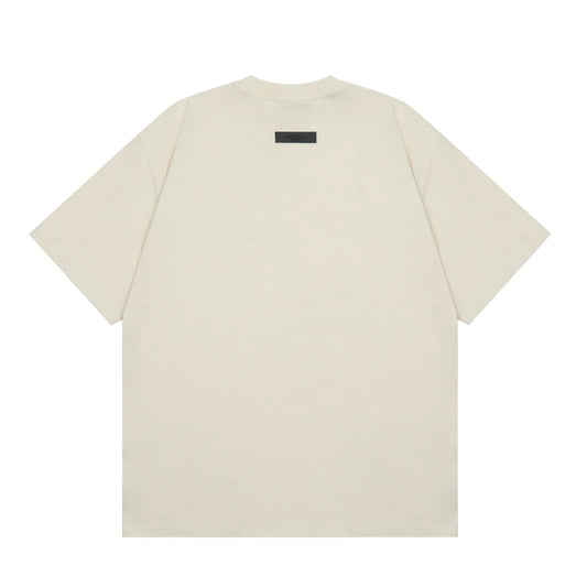 Essentials egg shell relaxed streetwear tee by Fear of God outfit