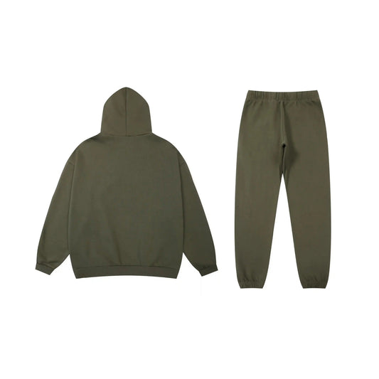 Essentials hemlock fleece hoodie with soft interior detail by Fear Of God