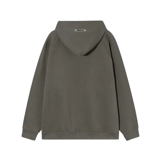 essentials dark heather grey hoodie fleece pullover casual