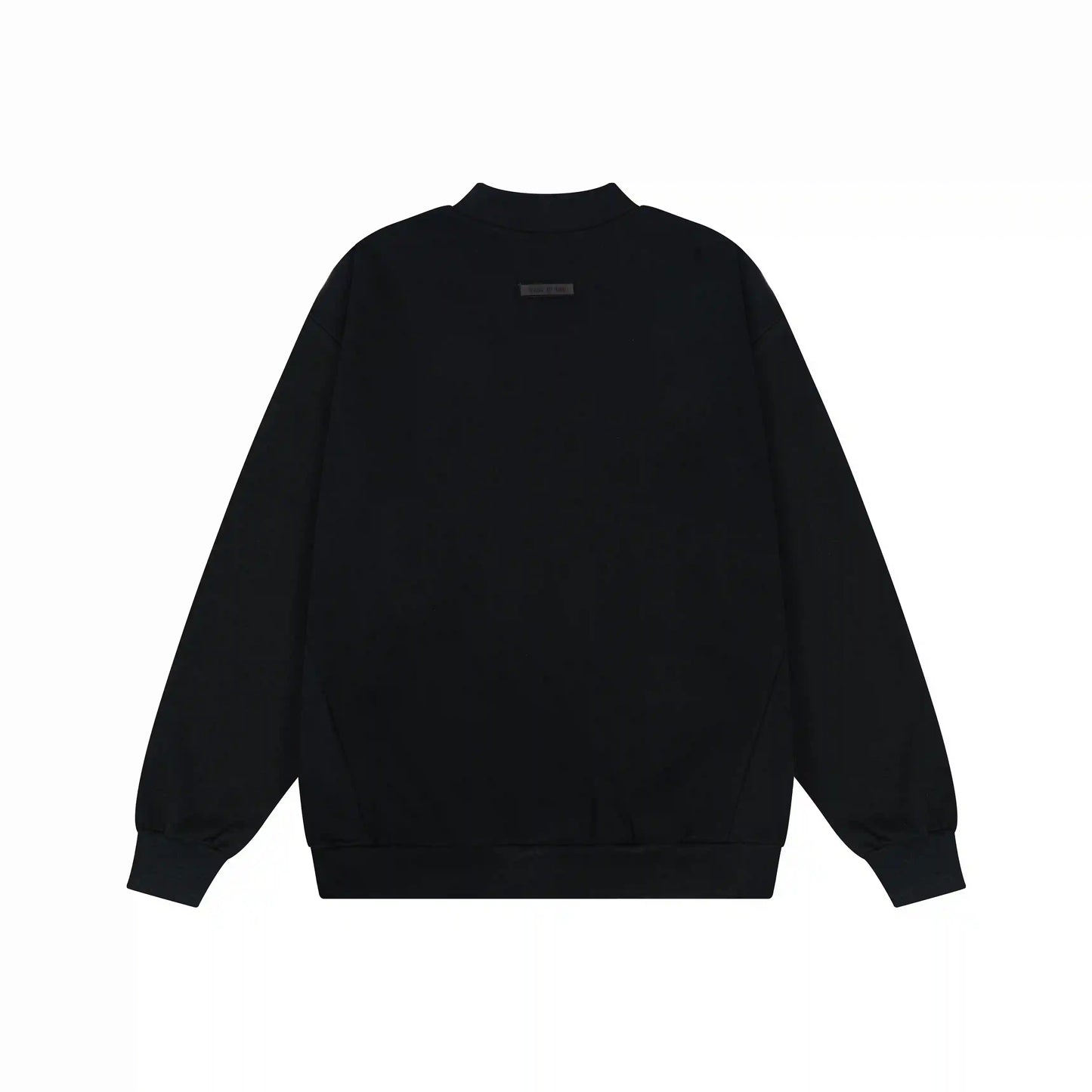 essentials black crewneck sweatshirt soft fleece casual