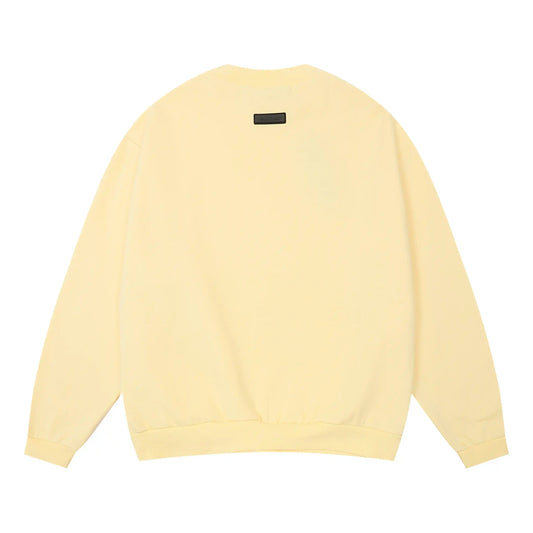essentials garden yellow crewneck sweatshirt soft fleece casual