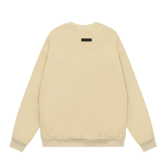 Essentials hampton yellow sweatshirt back view beveled logo branding