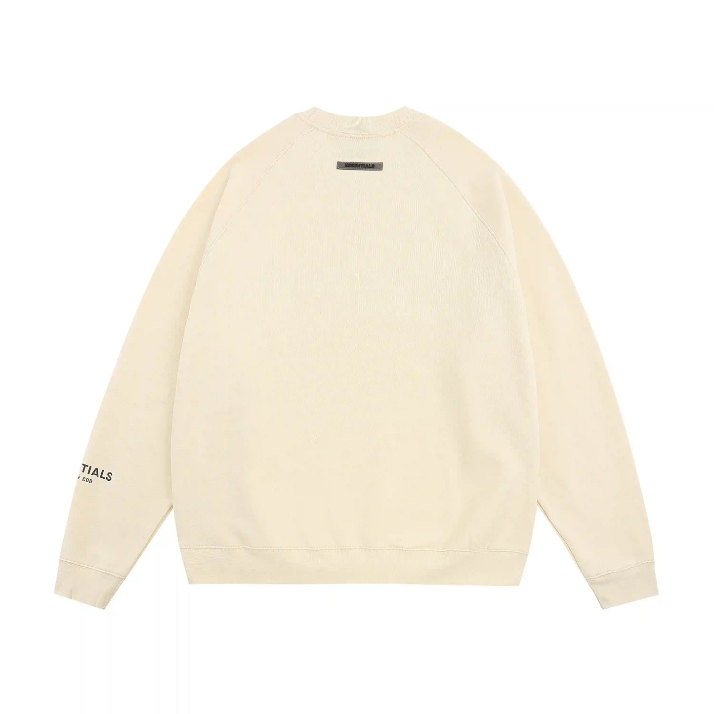 essentials light cream crewneck sweatshirt soft fleece casual