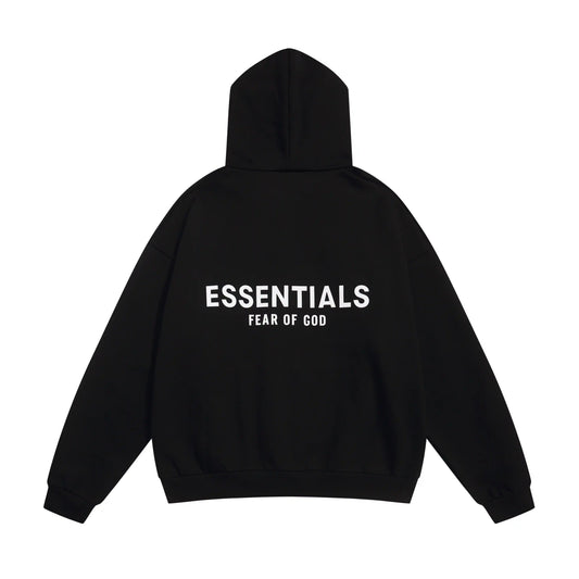 Essentials Fear Of God Zip Black Hoodies