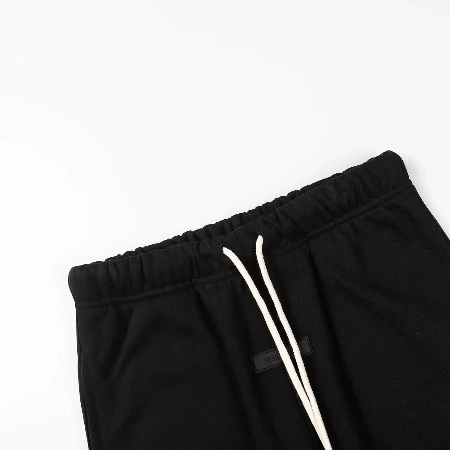 Essentials Black joggers elastic waistband detail