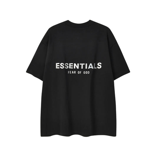 Fear of God ESSENTIALS Black Classic T-Shirt - Back | Essentials T-Shirt