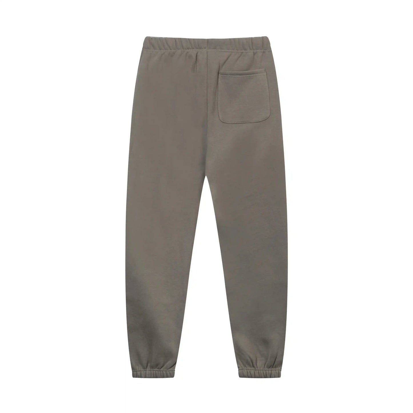 Fear of God Essentials grey tracksuit back view crewneck and joggers