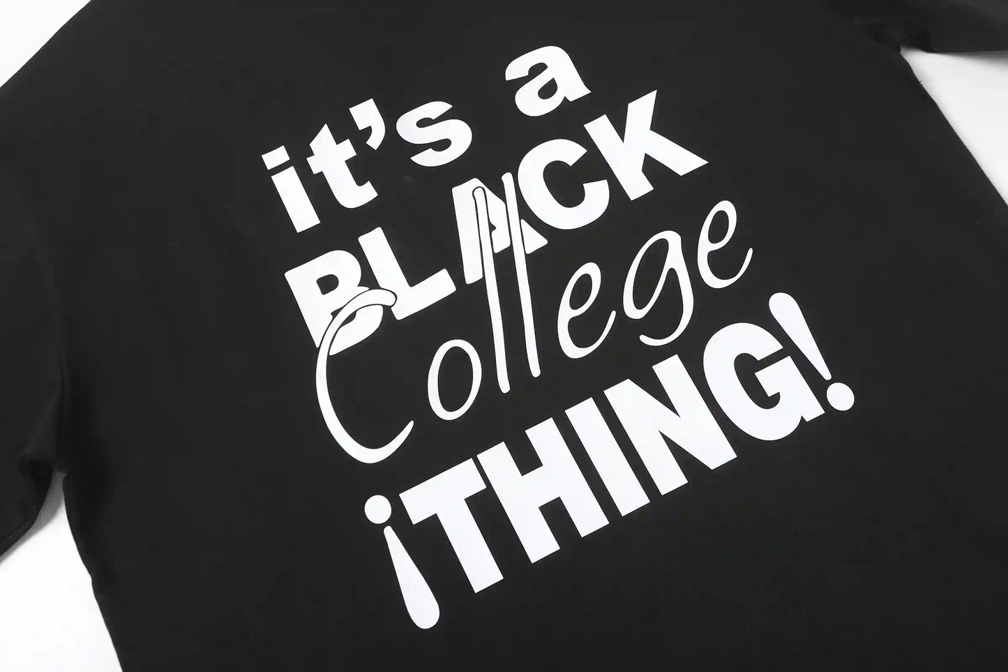 Fear of God Essentials It's A Black College Thing Tee Black