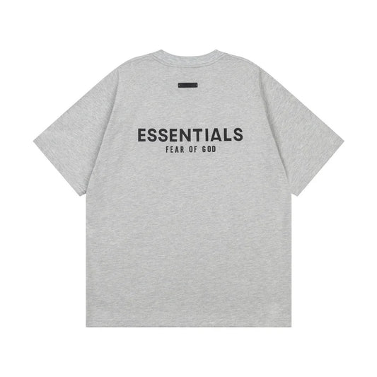 Fear of God Essentials Light Oatmeal Classic T-Shirt - Back View | Essentials T-Shirt