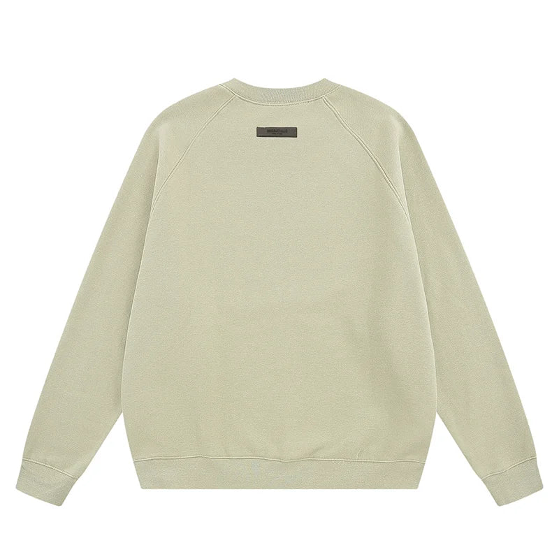 essentials pastel grey crewneck sweatshirt soft fleece casual