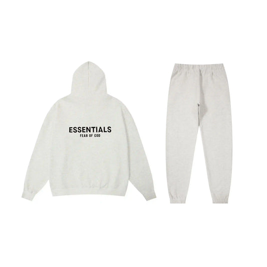 Essentials cloud dance refined comfort fleece hoodie with soft interior detail by Fear Of God