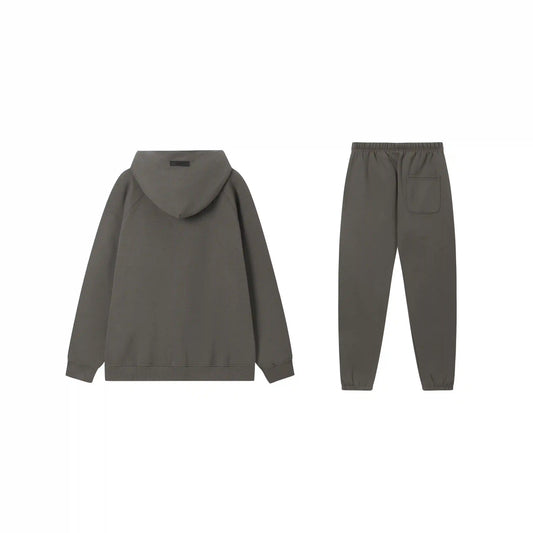 Essentials tracksuit grey angled view relaxed fit set