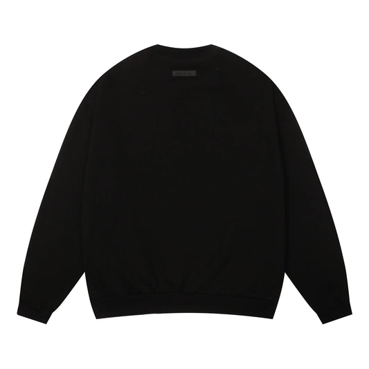 essentials black crewneck sweatshirt soft fleece