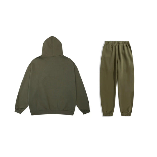 Essentials hemlock fleece hoodie with soft interior detail by Fear Of God