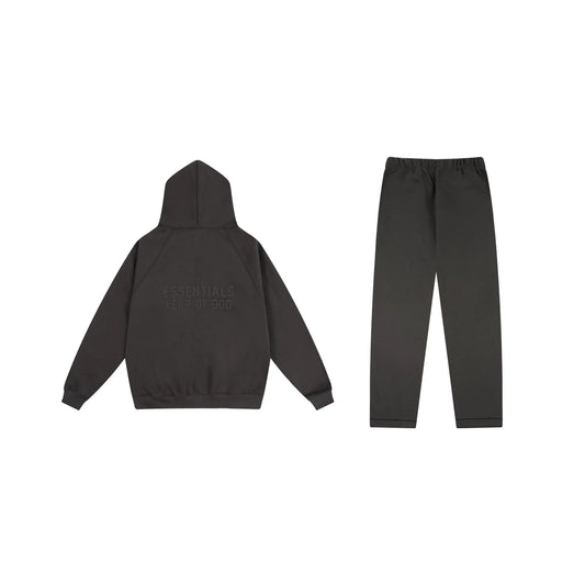 Essentials ink fleece hoodie with soft interior detail by Fear Of God