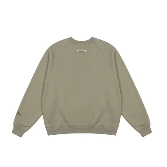 essentials heathered grey crewneck sweatshirt soft fleece