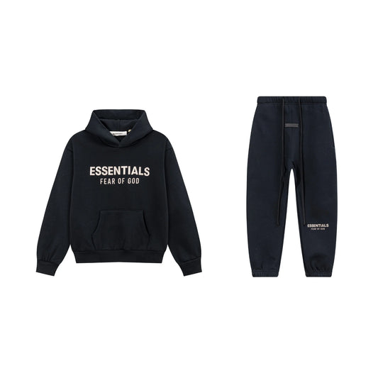 Black Essentials Tracksuit Pullover