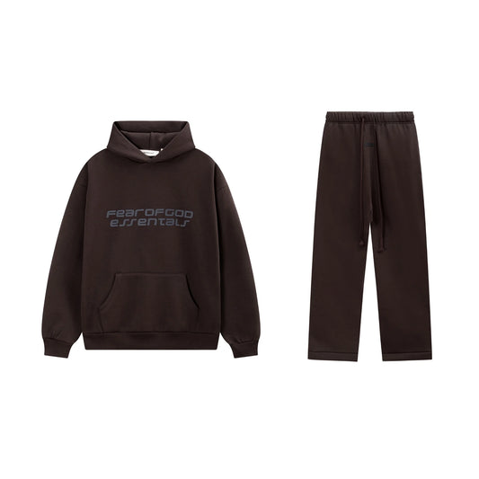 Dark Brown Essentials Tracksuit Pullover